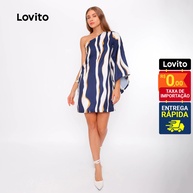 Vestido Listrado Ombro Só: Elegância e Conforto! - imagem 1