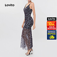 Vestido Longo Estampado Lovito: Elegância e Conforto - imagem 1