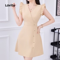 Vestido Lovito Cáqui: Elegância Casual - imagem 1