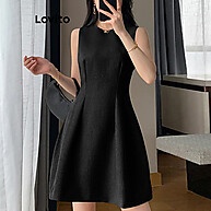 Vestido Lovito Casual com Drapeado e Estrutura Lisa - imagem 1