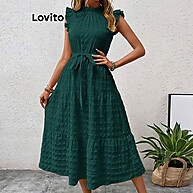 Vestido Lovito: Elegância Casual com Babados - imagem 1