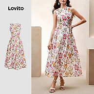 Vestido Lovito Floral Elegante para Primavera/Verão - imagem 1