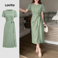 Vestido Lovito Liso com Cadarço: Casual e Confortável - imagem 1