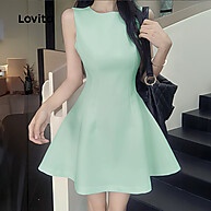 Vestido Lovito Liso com Zíper: Casual e Moderno - imagem 1
