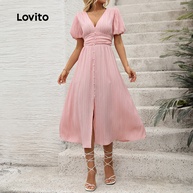Vestido Lovito Liso: Elegância Casual - imagem 1