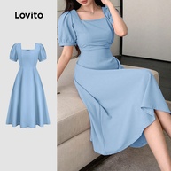 Vestido Lovito Liso: Elegância e Conforto - imagem 1