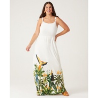 Vestido Midi Plus Size: Conforto e Estilo Tropical - imagem 1