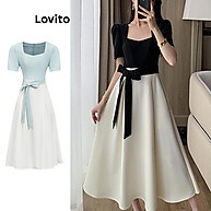 Vestido Patchwork Lovito: Elegância e Estilo! - imagem 1
