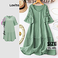 Vestido Plus Size Renda Lovito: Elegância Casual - imagem 1