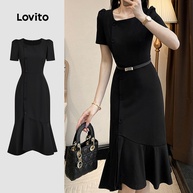 Vestido Preto Elegante Lovito: Estilo e Conforto - imagem 1