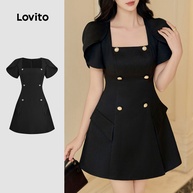 Vestido Preto Elegante Lovito: Seu Look Perfeito! - imagem 1
