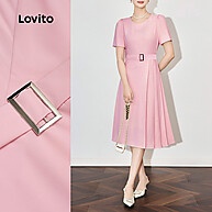 Vestido Rosa Elegante Lovito: Seu Look Perfeito! - imagem 1
