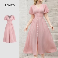 Vestido Rosa Lovito: Elegância Casual - imagem 1