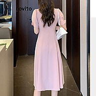 Vestido Rosa Plissado Lovito: Elegância e Conforto - imagem 1