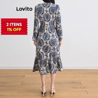 Vestido Tribal com Babados Lovito: Elegância e Estilo - imagem 1