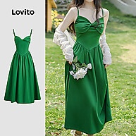 Vestido Verde Lovito: Elegância e Conforto - imagem 1