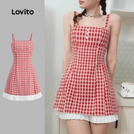 Vestido Xadrez 2 em 1 Lovito: Estilo e Versatilidade - imagem 1