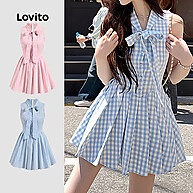 Vestido Xadrez Lovito: Elegância Casual para o Verão - imagem 1