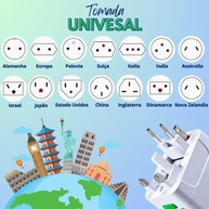 Kit 2 Adaptadores de Tomada Universal para Viagem: Bivolt, Seguro e Compacto - imagem 3