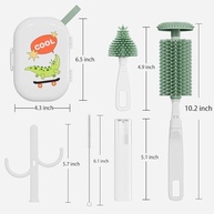 Kit de Viagem Portátil 6 em 1 para Bebês - Escovas de Limpeza e Armazenamento Seguro - imagem 4