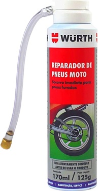 Reparador de Pneu Wurth Veda Tapa Furo Instantâneo para Moto - Restaure e Siga Viagem! - imagem 1