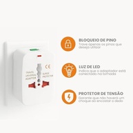 Kit Viagem Premium: Adaptador Universal + Capa Celular à Prova d'Água | Conectividade Global e Proteção Total - imagem 4