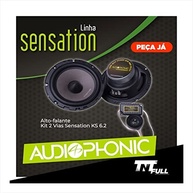 Kit 2 Vias Audiophonic Sensation KS 6.2: Som Imersivo de 130W RMS - imagem 2