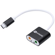 Adaptador Vinik P2 Duas Vias para USB-C: Fone + Microfone para Celular e Mais! - imagem 1