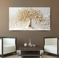 Quadro Decorativo Arvore da Vida 90x60cm - Impressão 3D em Canvas com Bordas Infinitas - imagem 5