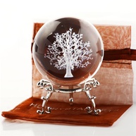 Bola de Cristal com Árvore da Vida 60mm - Decoração e Presente Simbólico - imagem 1