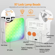 Iluminador LED RGB Magnético MIAOTU – Luz de Vídeo de Bolso 2500K-9000K - imagem 4