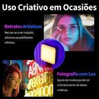 Luz Portátil RGB: Iluminação Perfeita para Vídeos! - imagem 2