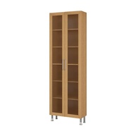 Estante Livreiro Ditália Aspen 2 Portas de Vidro em Carvalho - CD-308 - imagem 1