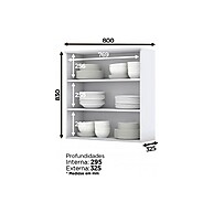 Cozinha Americana 80cm: Armário Henn com Vidro - imagem 2