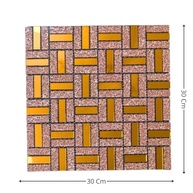 Adesivo de Parede em Vidro Dourado com Detalhes - LU0381 - Decore com Sofisticação e Elegância - imagem 3