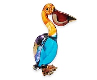 Estatueta de Pelicano em Vidro Pintado à Mão - Decoração Exclusiva e Encantadora - imagem 1