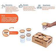 Kit Organizador Bambu: Caixas e Potes de Vidro - imagem 2