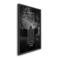 Quadro Decorativo Religioso Salmo 91 - Design Preto 60x90cm com Vidro - imagem 2