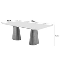 Mesa de Jantar Noronha 180cm: Madeira e Vidro! - imagem 2