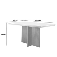 Mesa de Jantar 120cm Olimpia: Elegância em MDF e Vidro - imagem 2