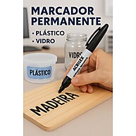 Caneta Permanente Acrilex Ponta Dupla - Ideal para CD, Plástico e Vidro - imagem 1