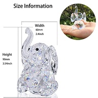 Elefante de Cristal Decorativo - H & D Crystal - Coleção Cute Elephant - Estátua de Decoração em Vidro K9 - imagem 4