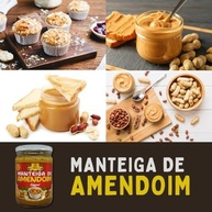 Manteiga De Amendoim Integral Apidae 500g Vidro Natural - imagem 1