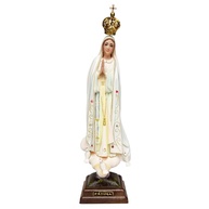 Imagem de Nossa Senhora de Fátima em Resina com Olhos de Vidro - 36cm - imagem 1