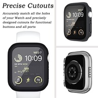 Capa Protetora Premium para Apple Watch Series 9/8/7 (41mm/45mm) - PC Fosco com Vidro Temperado Integrado - imagem 4