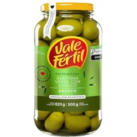 Vale Fértil Azeitona Verde Em Conserva Com Caroço Vidro 500G - imagem 2