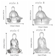 Estátua de Buda Zen em Vidro Transparente - Decoração de Mesa com Estilo e Serenidade - imagem 4