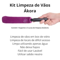 Kit de Limpeza de Vidros Ákora com Pano de Microfibra e Limpador Blindex - Limpeza Profunda e Sem Esforço - imagem 4