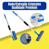 Rodinho Limpeza com Cabo Extensível - Esfregão Multiuso para Vidros, Box e Azulejos - imagem 4