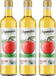 Kit 3 Vinagre De Maçã Orgânico Acidez 4,2% Organobío 500ml - imagem 1